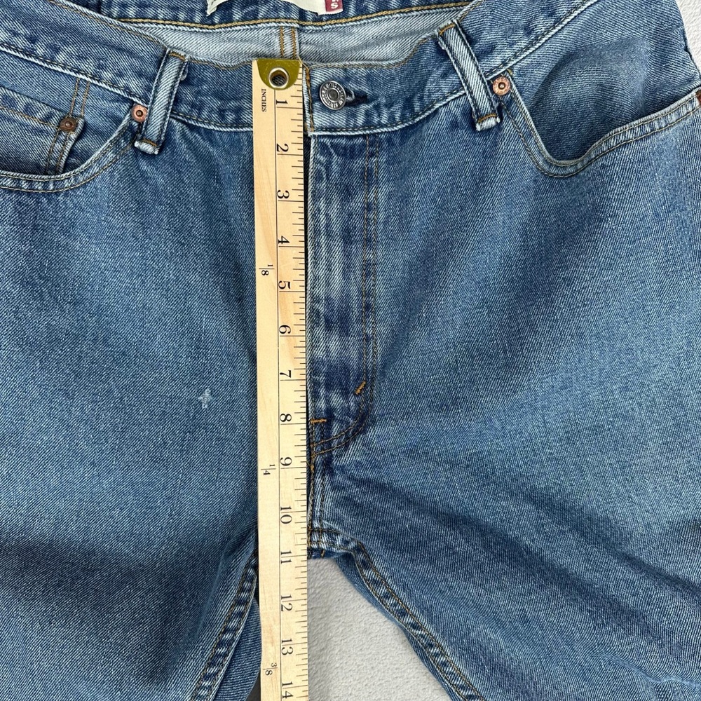 Levi's 505 Jeans Men 36x30 Blue  Straight Fit Medium Wash Denim Pants - Picture 12 of 15